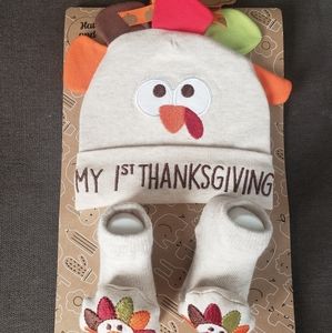 First Thanksgiving Baby Hat and Socks